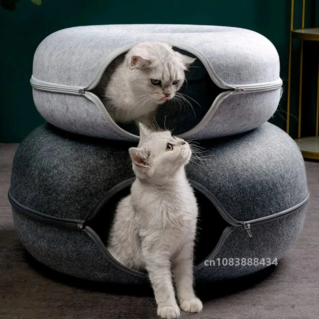 Cat donut tunnel/bed (scratch and bite resistant)