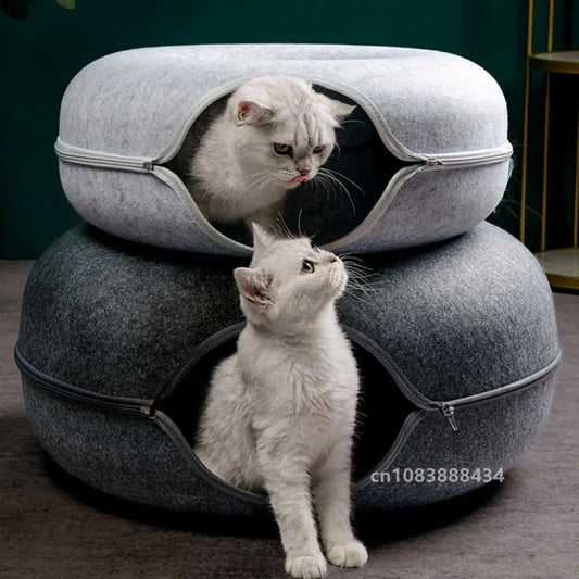 Cat donut tunnel/bed (scratch and bite resistant)