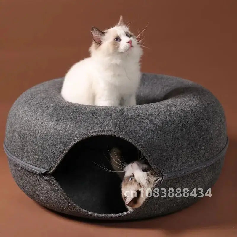 Cat donut tunnel/bed (scratch and bite resistant)