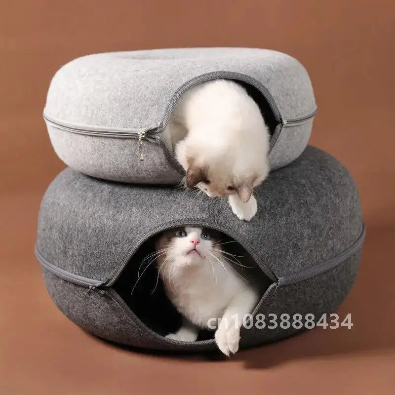 Cat donut tunnel/bed (scratch and bite resistant)